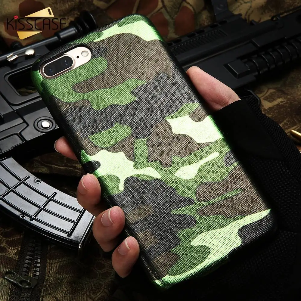 Coool Kisscase камуфляж рисунком чехол для iPhone X 8 7 6S 6 Plus 5S 5 SE задняя крышка PU кожаный