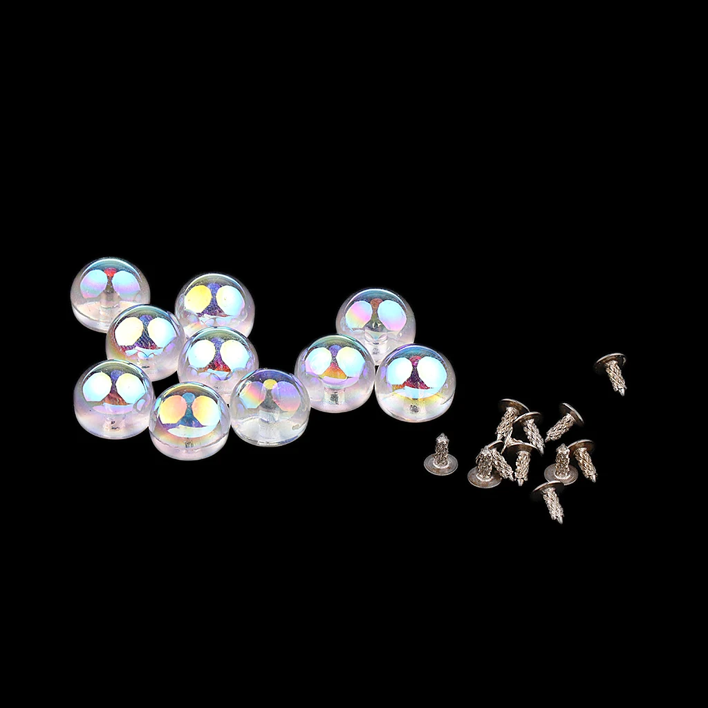 New Arrived 10 Sets Colored Pearl Rivets Studs Buttons for Cloth Hat Bag Shoes Crafts Decoration DIY Home Garment Accessories