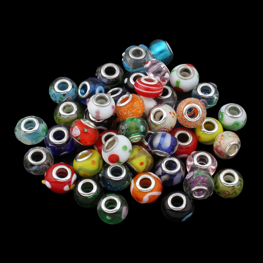 Wholesale European DIY Murano Glass Bead For Jewelry Making Fit