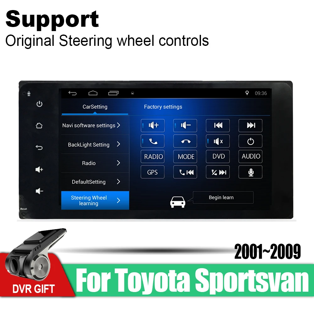 Best ZaiXi Android Car 2 din multimedia GPS Navigation For Toyota Sportsvan 2001~2009 vedio stereo Radio audio wifi video map video 2