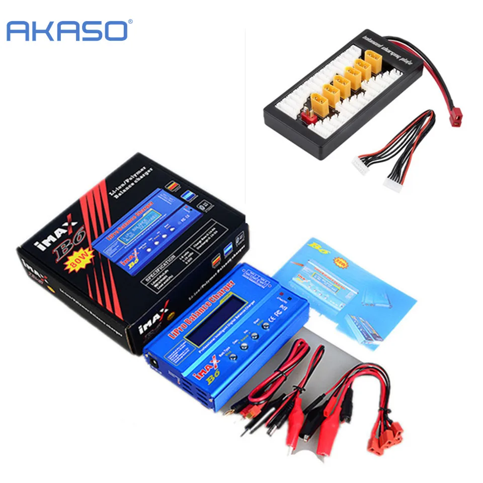

New iMAX B6 LCD Screen Digital RC Lipo NiMh Battery Balance Charger +B6AC Lipo Charging XT60 / T Plug Adaptor Board 2-6S