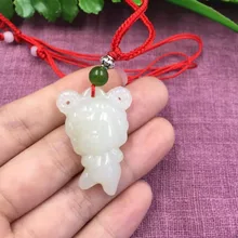 Hetian Jade кулон зодиак, милый мультфильм Версия
