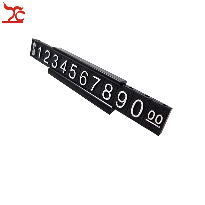 Plastic U.S.Dallar Price Tags Price Lable  for Jewelry Stores Diamond Stores Gem Shop With Mental Base 10*2*2cm