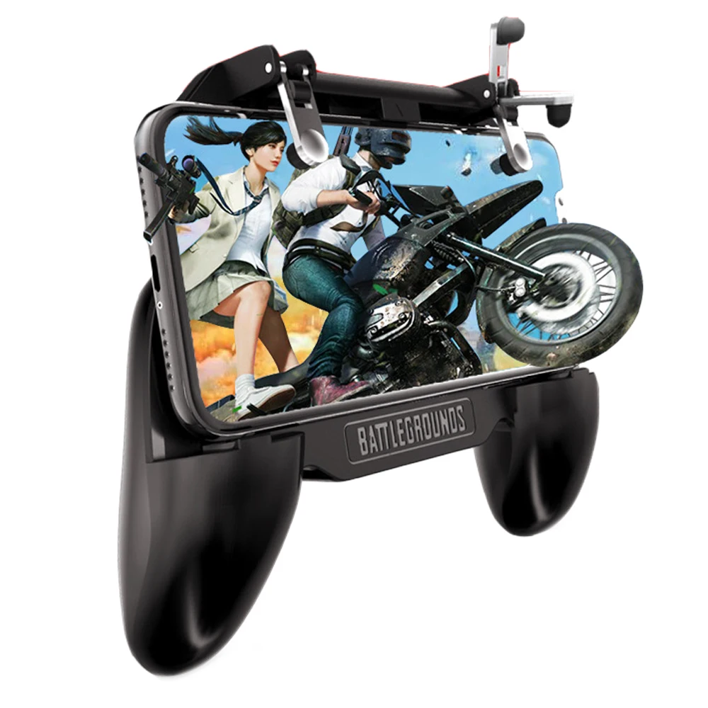 PUBG Mobile Gaming Handle Shooter Controller 4 in 1 PUBG Game Fire Button Aim Key Smart phone Gampads with Radiator Mute Fan (6)