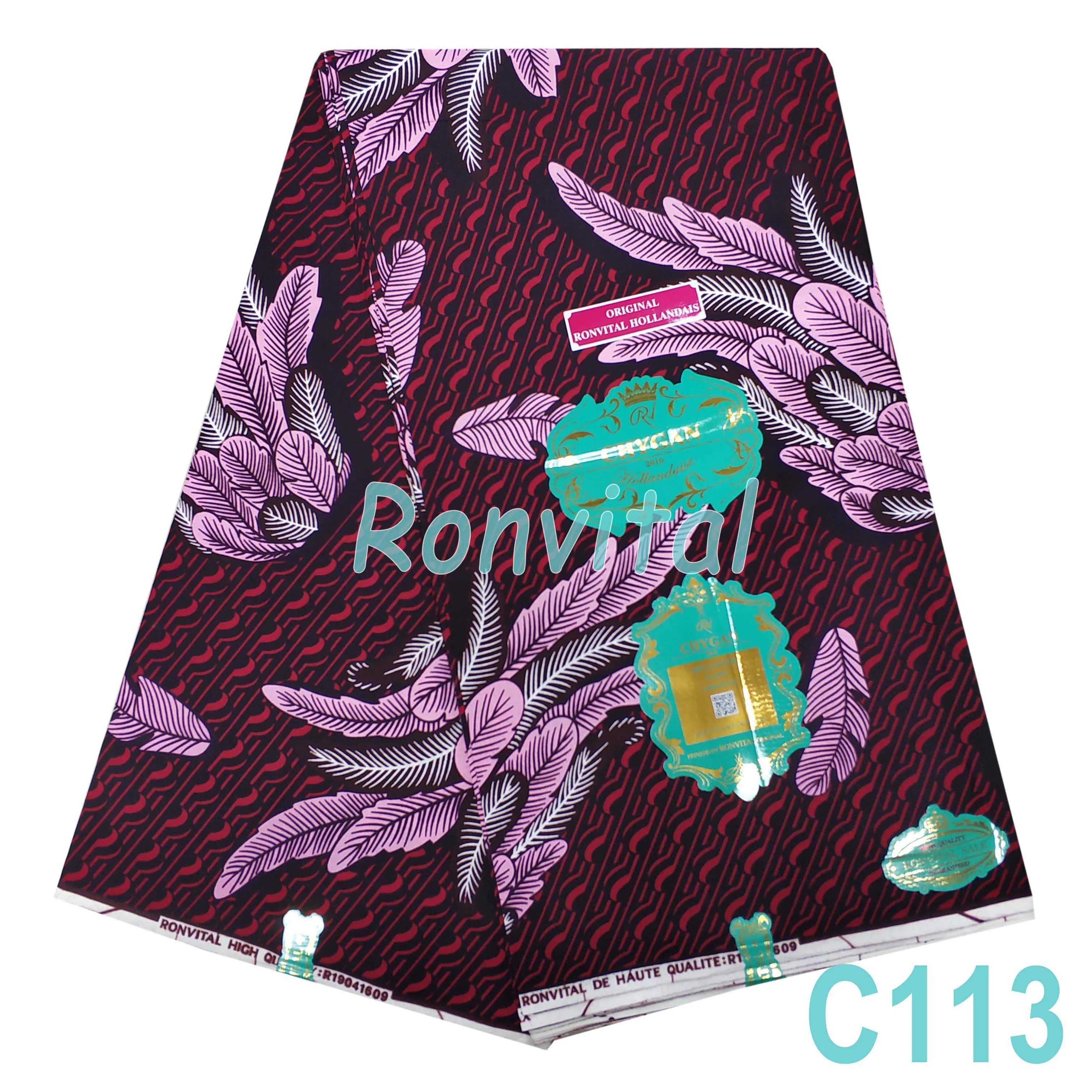 

RONVITAL CHYGAN WAX HIGH QUALITY 100% COTTON PRINT MATERIAL DIY FABRICS 6YARDS/LOT FREE SHIPPING C113