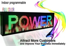 Free shipping 26″x 8″ Programmable LED Scrolling Message Display Sign led panel Indoor Board P5 full color