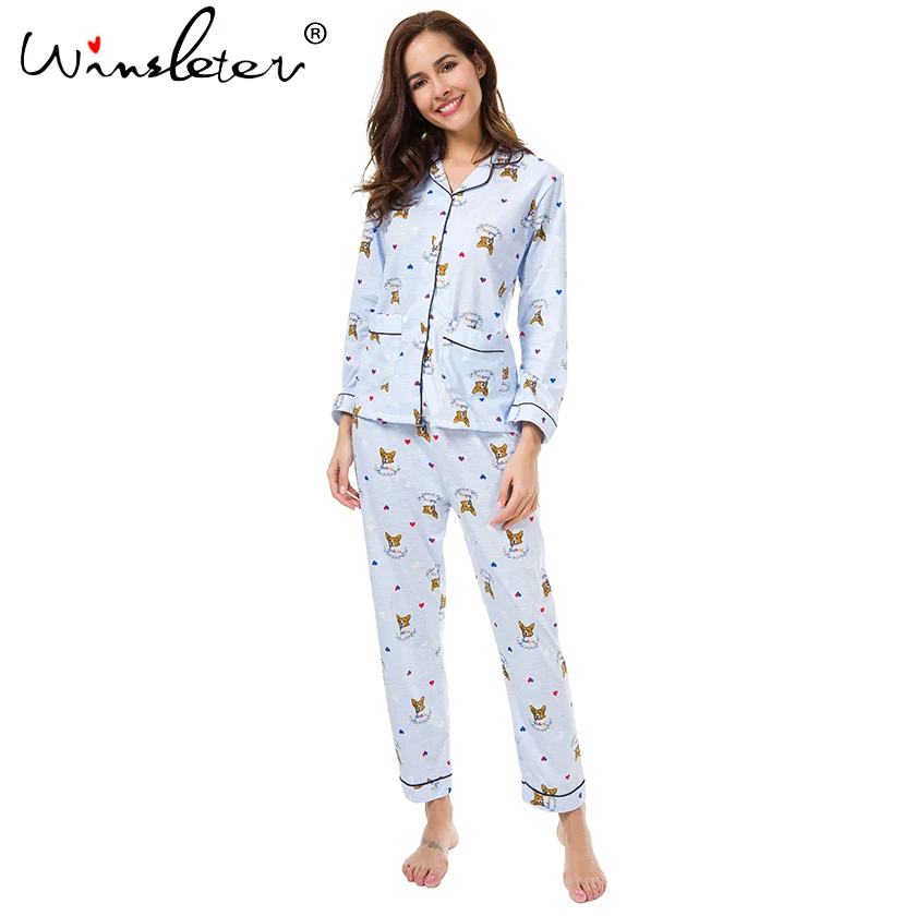 Aliexpress.com : Buy New 2017 Pajama Sets Women Cute Corgi