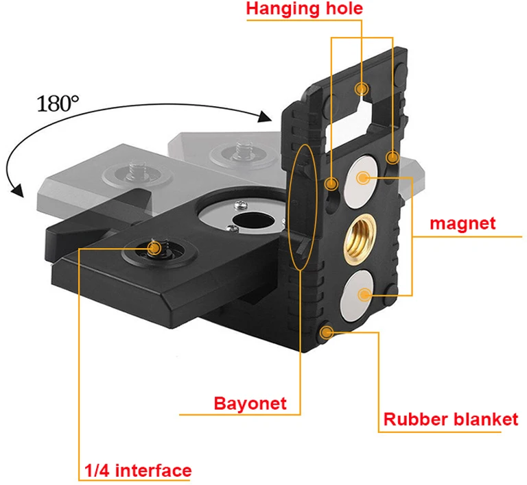 1/"-5/8" Магнитный настенный кронштейн l-образный Штатив Адаптер для универсальный лазерный уровень