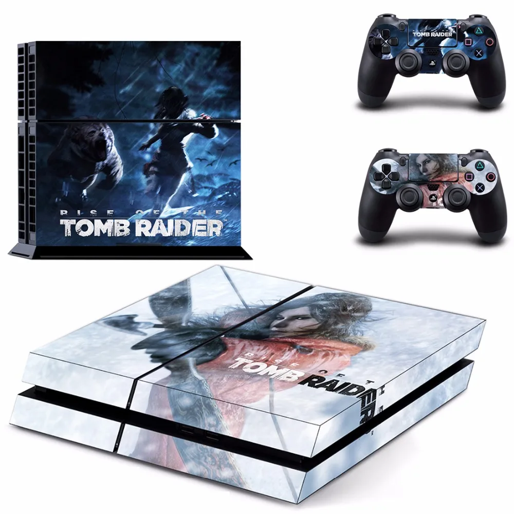Игра Tomb Raider PS4 кожи Стикеры наклейка для Sony Игровые приставки 4 консоли и 2 Пульты ДУ для игровых приставок PS4 скины Стикеры винил