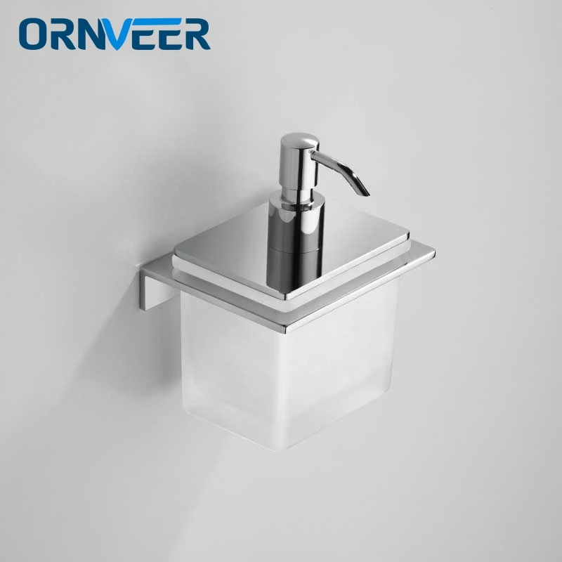 Free shipping Modern chrome liquid soap stand retro brass wall mounted