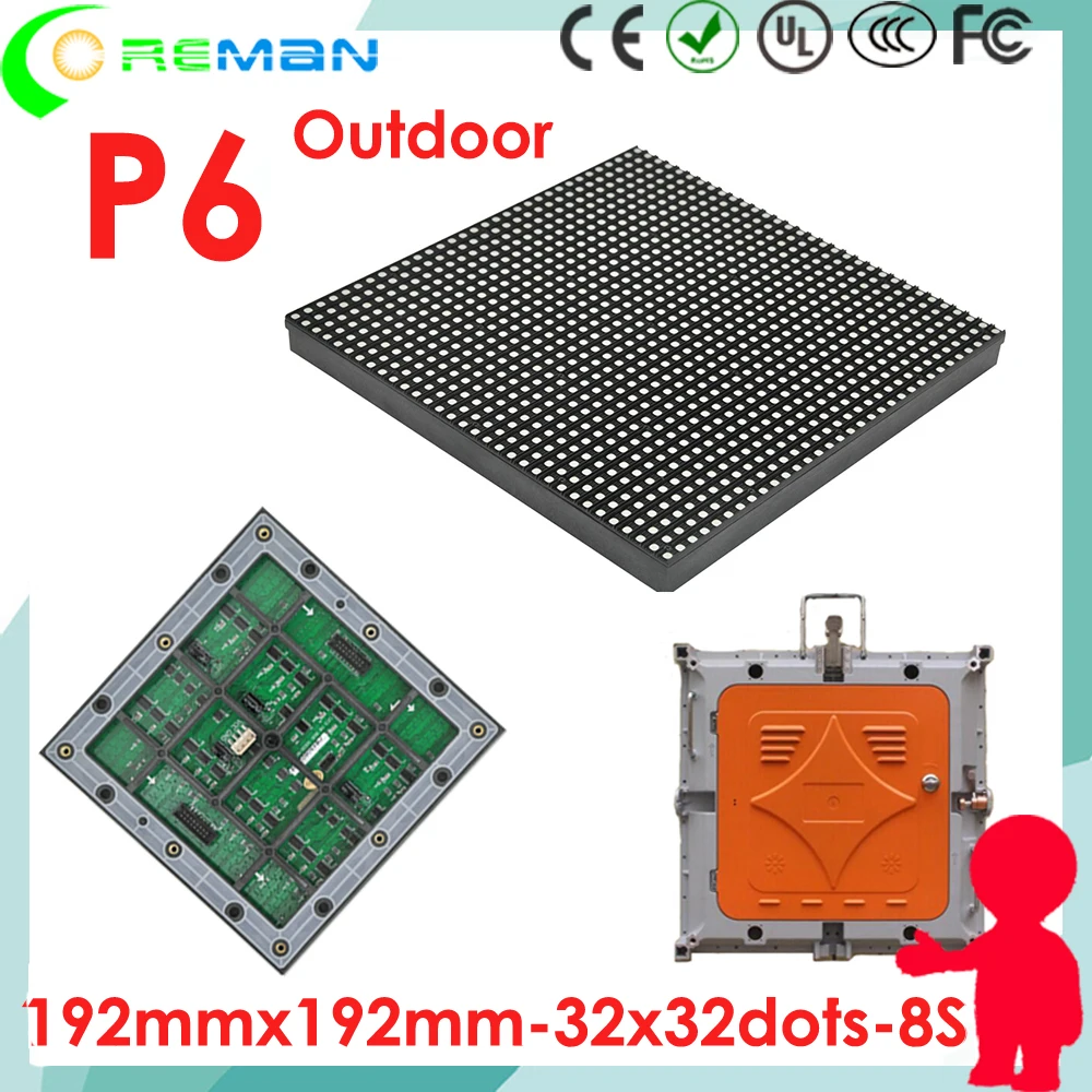 Уличные светодиодные панели Coreman smd rgb модуль p6/Полноцветный smd3535 kinglight светодиодный p3 p4 p5 p6 уличный|rgb p3|p6