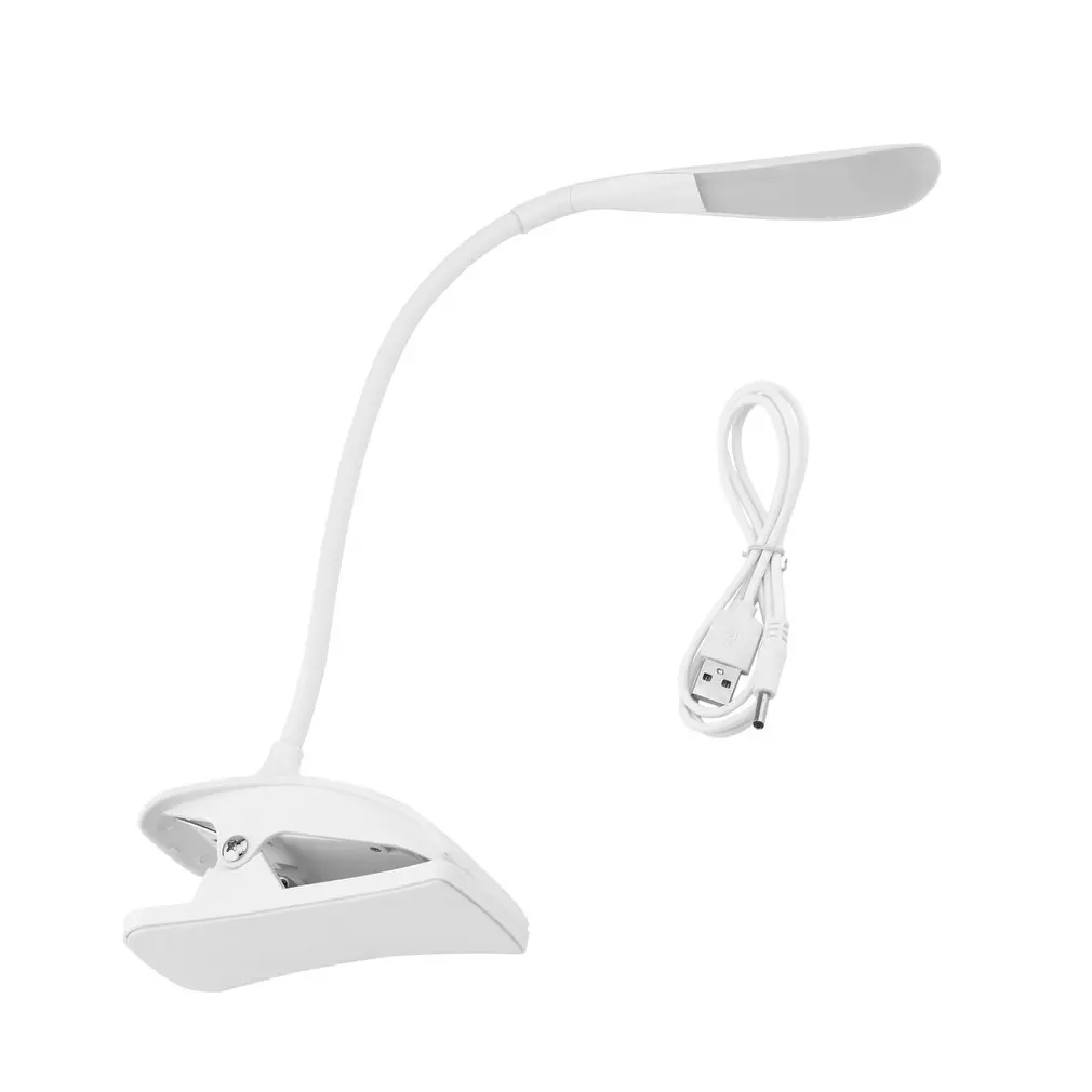 

USB / Battery Power Clip on LED Table Desk Lamp Light 28 LED Bedside Book Reading Lamp for Bed