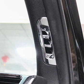 

For dodge durango 2017 2018 2019 ABS Chrome front Column A-pillar air outlet frame Cover Trim