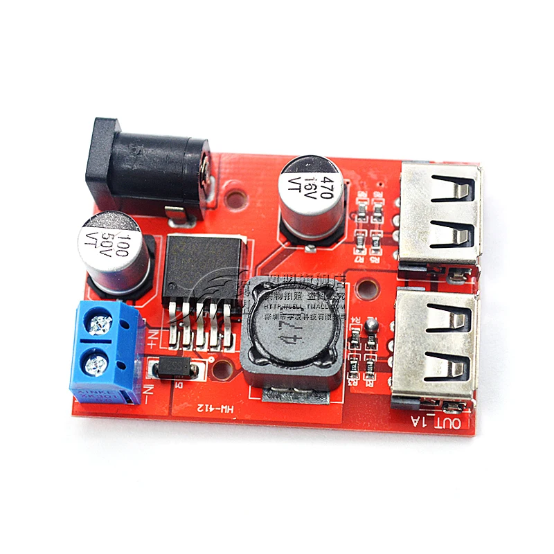 

Electronics DC-DC 9V/12V/24V/36V To 5V Dual USB Power Supply Module Vehicle Charging Solar 3A Voltage Regulator Board