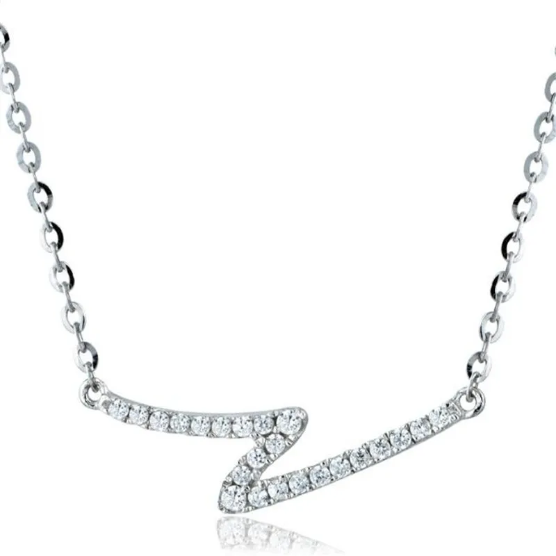 

2018 Letter Z 100% Real 18K Gold Jewelry Pendant Necklace For Women Men Accessories Gifts Fashion High Quality Gold Jewelry