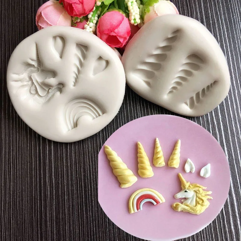 

Fantasy mini unicorn modeling silicone mold Fondant cake decoration mold Pace modeling mold