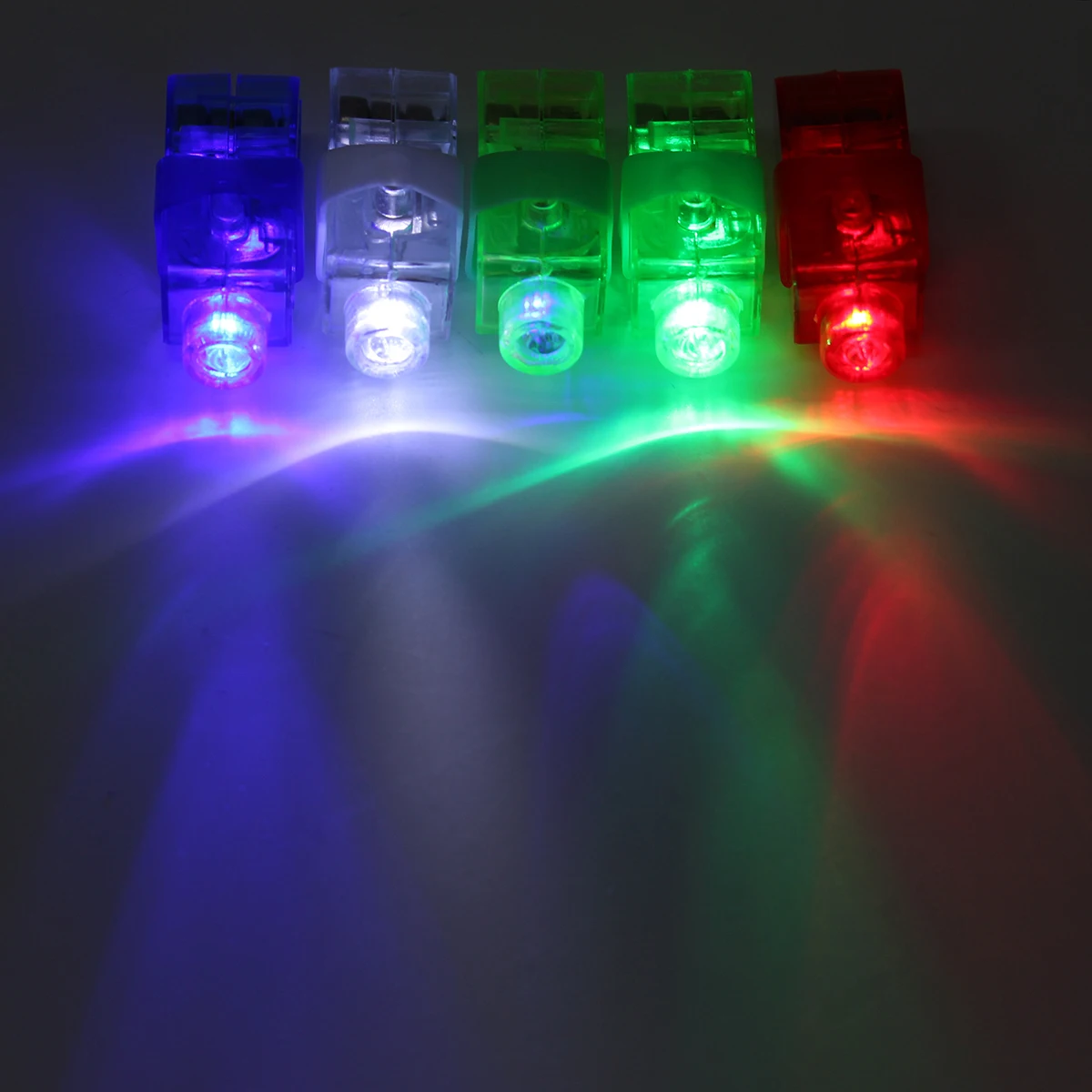 10pcs Red/green/blue/white/rgb Luminous Finger Indicator Light Colorful
