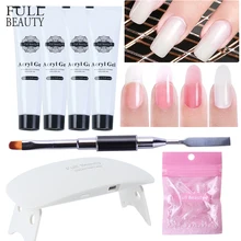Наборы для наращивания ногтей 9 Вт УФ светодиодный светильник Сушилка гелевая щетка Замачивание без боли акриловый кристалл гель для ногтей Дизайн Маникюр форма CH1029-1