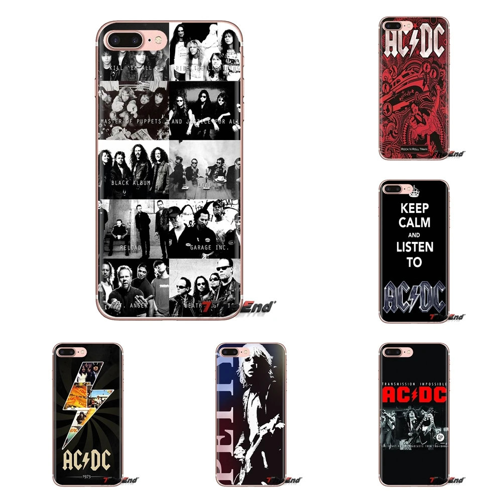 AC DC Transparent Soft Cases Covers For Samsung Galaxy A3 A5 A7 A9 A8 Star A6 Plus 2018 2015 2016 2017 |