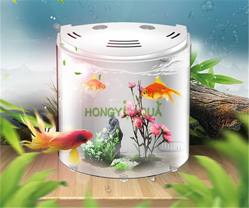 

creative desktop fish tank small aquarium Watch goldfish bowl Ecological acrylic durable Convenience ATS-320