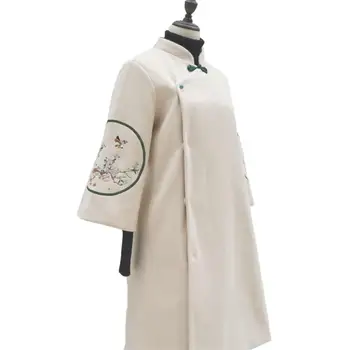 

2019 plus size Handmade Button Women Coat Winter New Chinese Style Jacket Warm Thick Outdoor Mandarin Collar Tang Overcoat