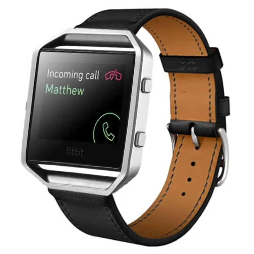 Hot Sale Luxury Genuine Leather font b Watch b font band Wrist strap Fitbit Blaze font