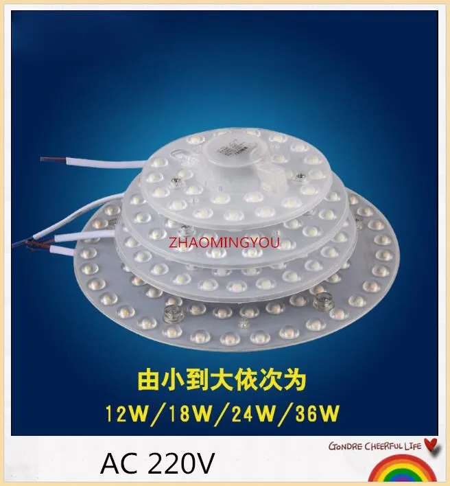 1 шт. Светодиодная панель Круглый кольцевой светильник SMD2835 12 Вт 18 24 36 220 В