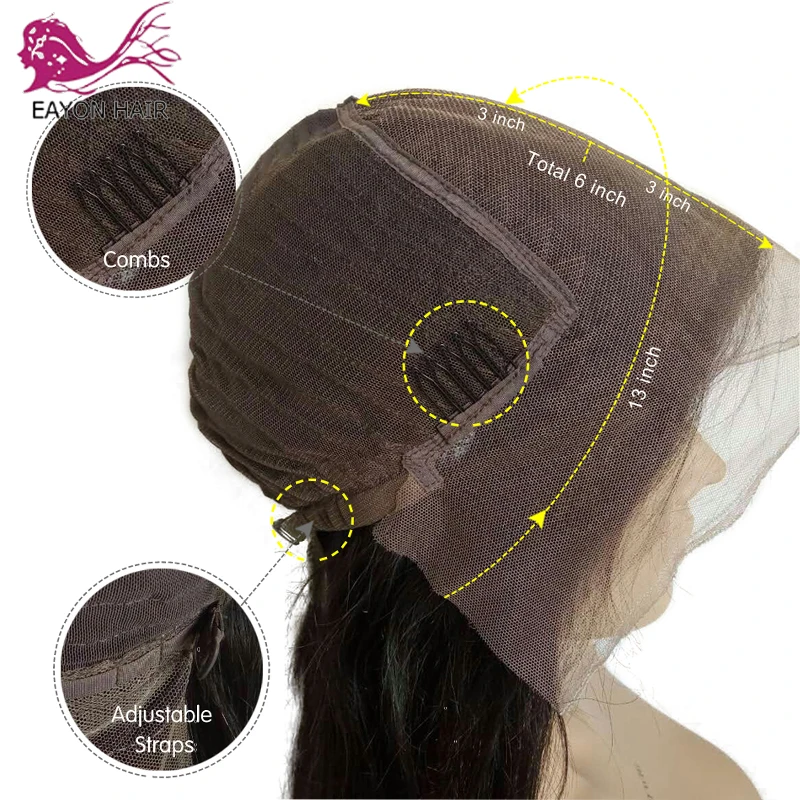 EAYON длинные человеческие волосы боб парик фронта шнурка бразильские бесклеевые шелковистые прямые волосы парики remy волосы 13x6 парик шнурка для женщин