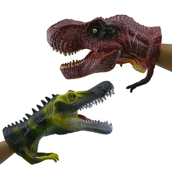 

New Soft Vinyl PVC Dinosaur Hand Puppet Animal Head Hand Puppet Figure Toys Gloves Children Toy Model Gift