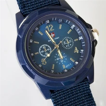 2016 Hot Famous Brand Men Watch Army Soldier Military Canvas Strap Fabric Analog Quartz Wrist Watches Outdoor Sport Wristwatches