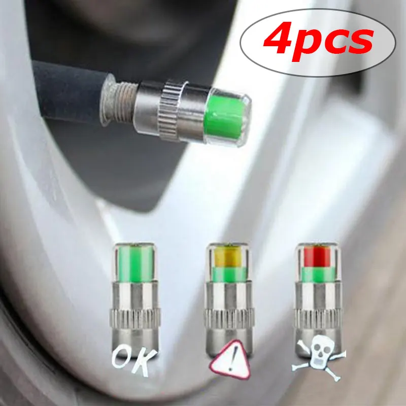 4 шт. 36PSI TPMS колпачок для контроля давления в шинах, прочный точный монитор для автомобильных шин, датчик датчика, индикатор, диагностический набор инструментов