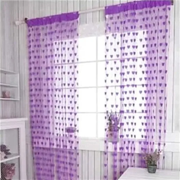 

4pcs New Drop String Tassel Divider Room Blind Fly Screen Door Brand New Window Curtain Heart Gift 200x100cm free shipping