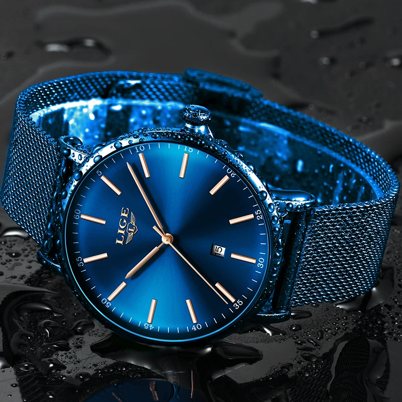 Relojes Hombre LIGE новинка 2019 мужские Модные Спортивные кварцевые часы от ведущего