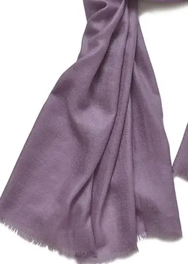 Нейтральный цвет шелк кашемир женская мода большой шарф шаль пашмины 65x190 см - Цвет: light purple