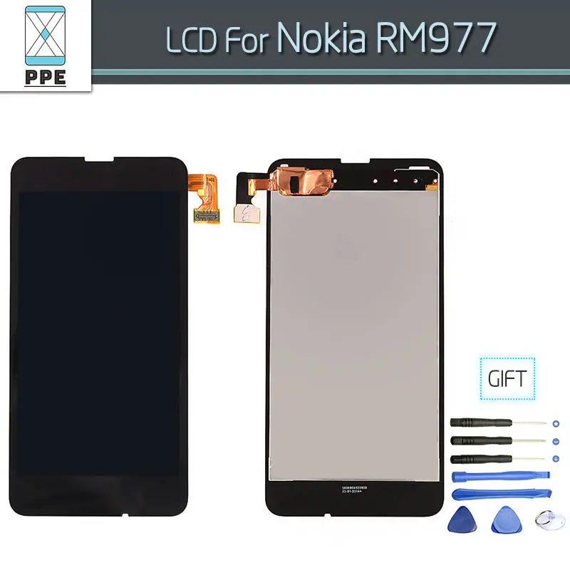 

For Nokia RM-977 RM977 LCD Display with Touch screen Digitizer pantalla Complete Replacement Black Free Shipping+Tools