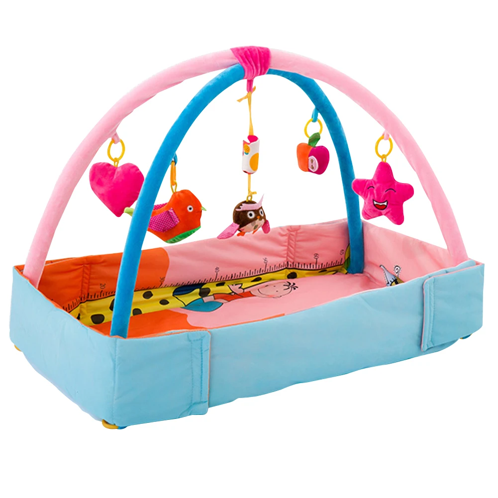 Cobertor de Veludo Brinquedo do Bebê de Fitness Brinquedo de Pelúcia Bebê Música Jogo Rack Pingente 3 Academia de bebê