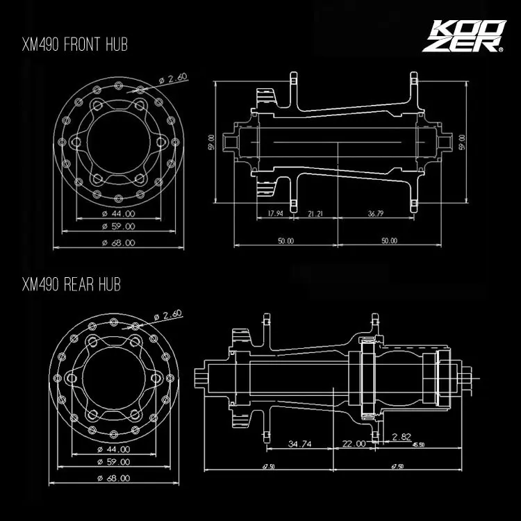 KOOZER XM490 велосипедные втулки с быстрым выпуском 72 звук спереди + сзади 4 подшипника