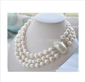 

Jewelry 3W BAROQUE WATER SWEET WHITE PEARL NECKLACE MABE 16.7-18.8