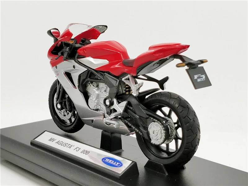 1:18 Welly MV Agusta F3 800 Motorcycle Model New Red 