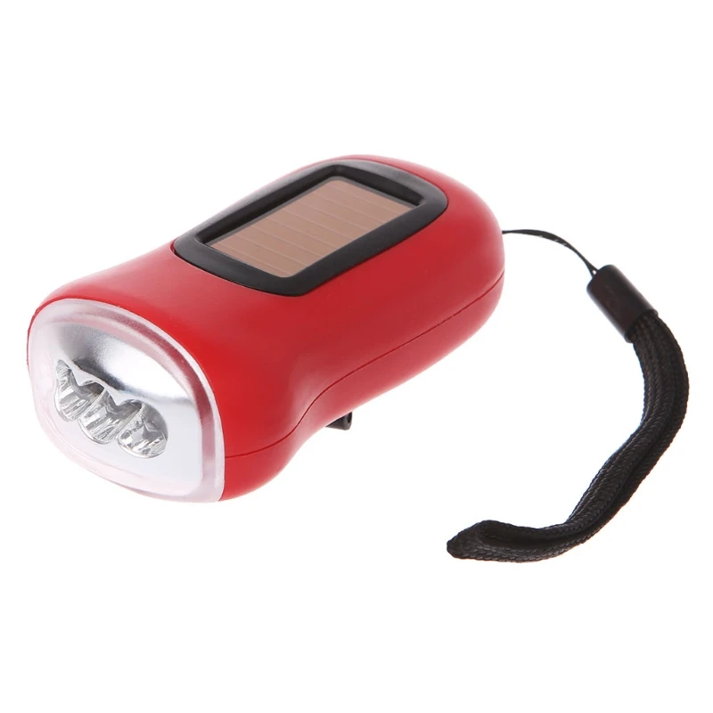 

3LED lampe hand-cranked dynamo flashlight solar power torche for outdoor Camping