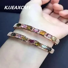KJJEAXCMY ювелирные изделия из 925 пробы серебра с натуральным камнем цвет турмалин браслет чистота серебряные ювелирные изделия