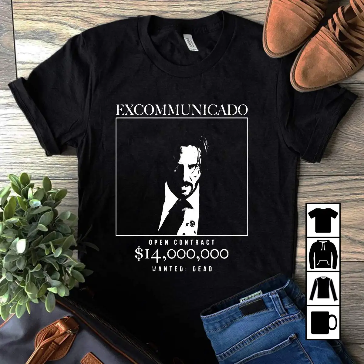 

John Wick Fan T-Shirt Christmas Middle Aged Top Tee Cotton T-Shirt Fashion T Shirt Free Shipping Newest 2018 Fashion Plus Size