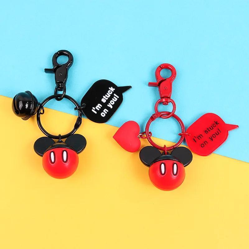 

High Quality 2019 Cartoon Anime Cute Mickey Key Cover Cap Protect Silicone Minnie Keychain Women Owl Stitch Bear Hello Key Chain