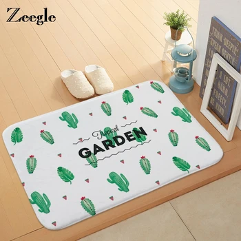 

Zeegle Cactus Plants Printed Welcome Mat Floor Carpet For Living Room Anti-slip Bathroom Mat Absiorbent Area Rug For Kitchen