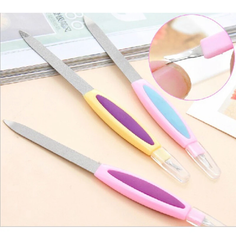 10pcs New Cuticle Remover Metal Nail File For Manicure Pedicure