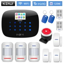 KERUI W193 Беспроводная охранная 3g GSM 2,4G wifi PSTN сигнализация для домашней безопасности 2,4 дюймов TFT цветной экран Английский Русский Голос