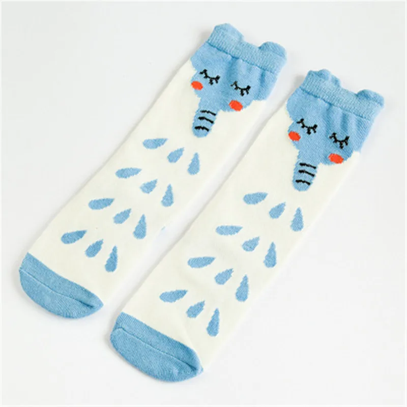 Хлопковые носки для малышей до колена длинные гетры милые носки для мальчиков и девочек дети Носки колено длинный, унисекс для малышей Носки - Цвет: 13