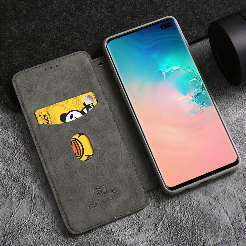 Для samsung Galaxy S10 Plus Note 10 флип-чехол, кожаный магнитный чехол-книжка, чехол-подставка для Galaxy S10 5G, мягкий силиконовый чехол