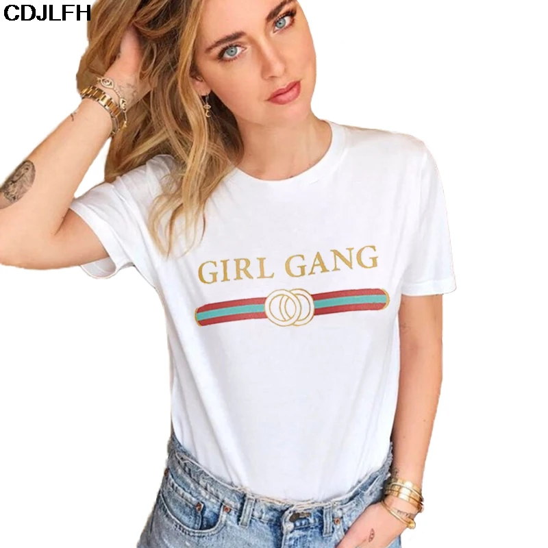 

Women Vogue Casual Funny T Shirt Women Tops Harajuku VOGUE Black Fashion Tshirt Letter Printed Loose Short Sleeve Punk Tees Tops