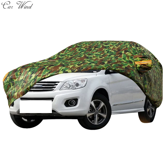 Car wind Oxford waterproof car covers outdoor cotton sun protection
